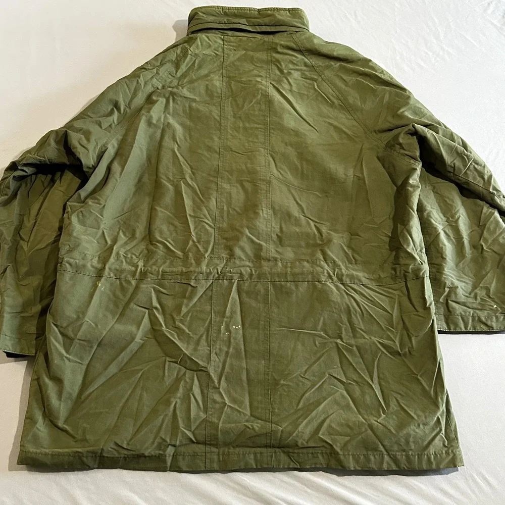 London Fog Field Jacket Mens Large Regular Olive Green Good Utility Military